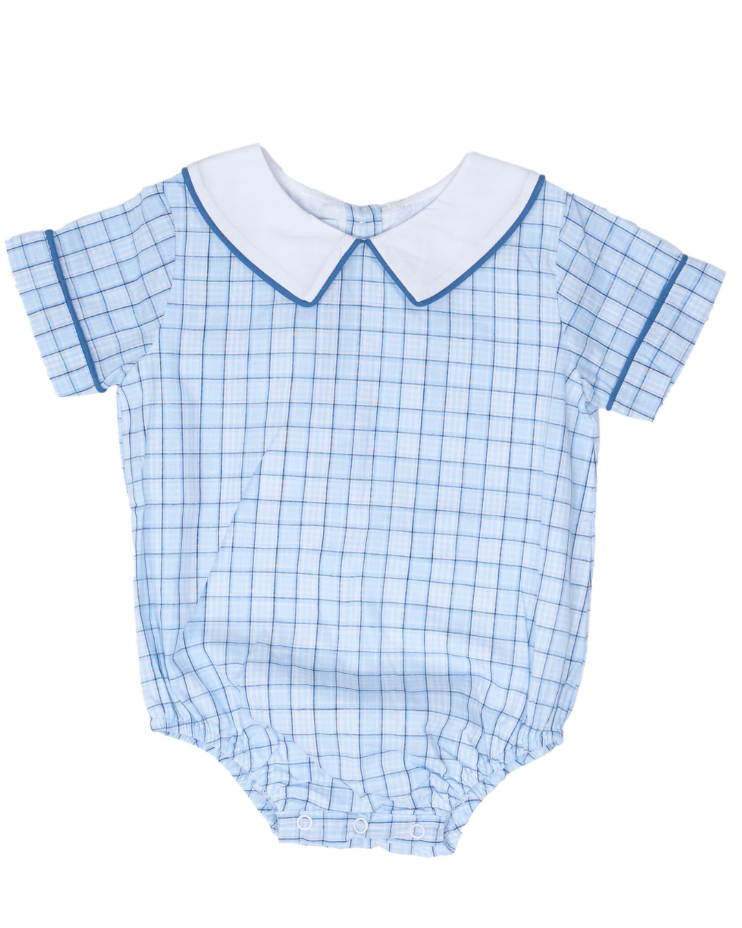 James Blue & Navy Plaid Bubble