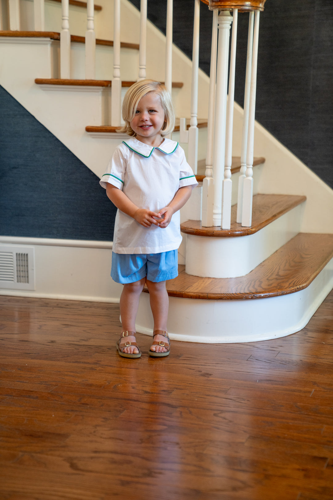 John Blue & Green Short Set