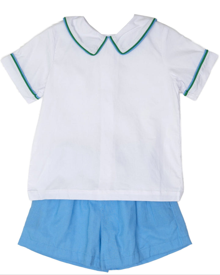 John Blue & Green Short Set