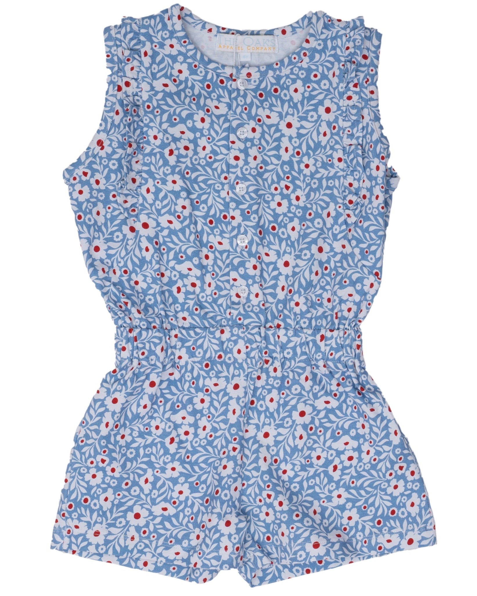 Kinsley RWB Floral Romper – The Oaks Apparel Co.