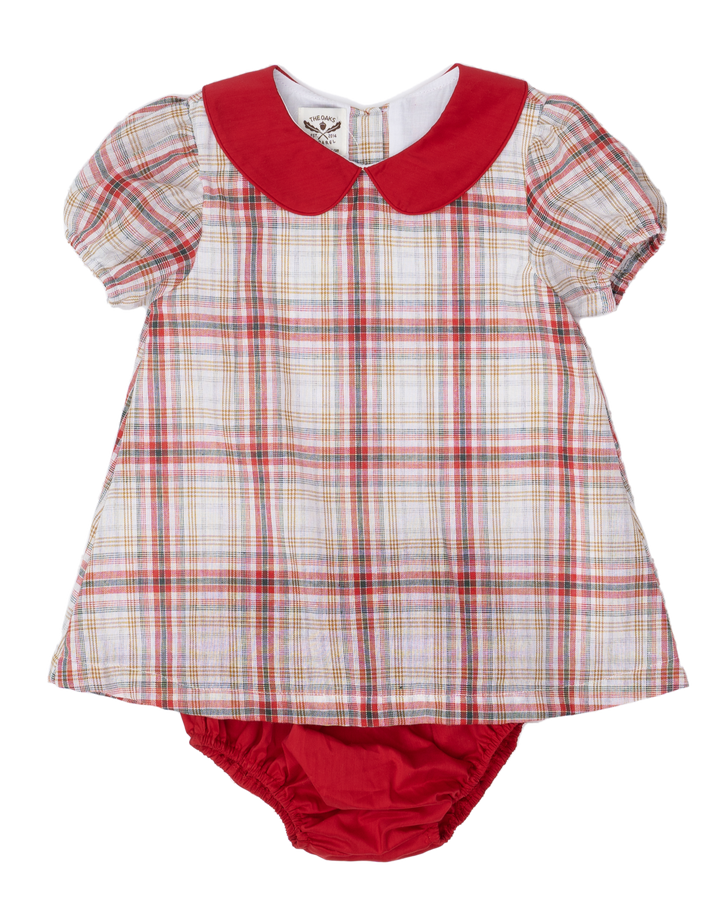 Deanna Festive Plaid Bloomer Set