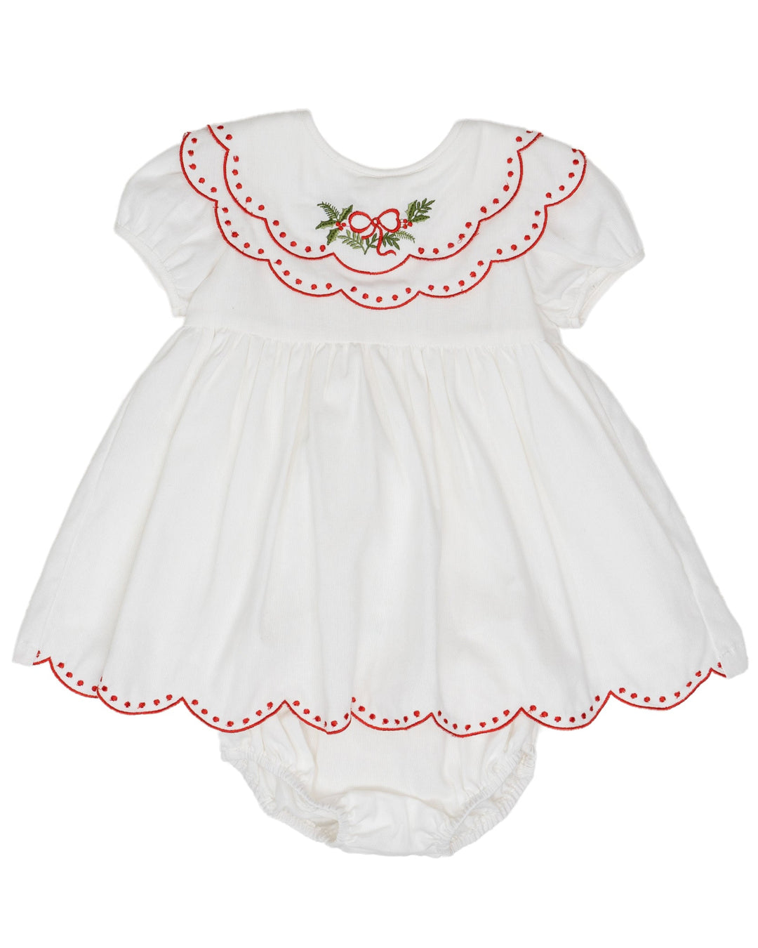 Carol White Holly Wreath Bloomer Set