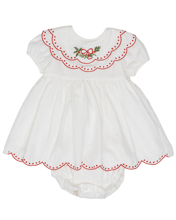 Carol White Holly Wreath Bloomer Set