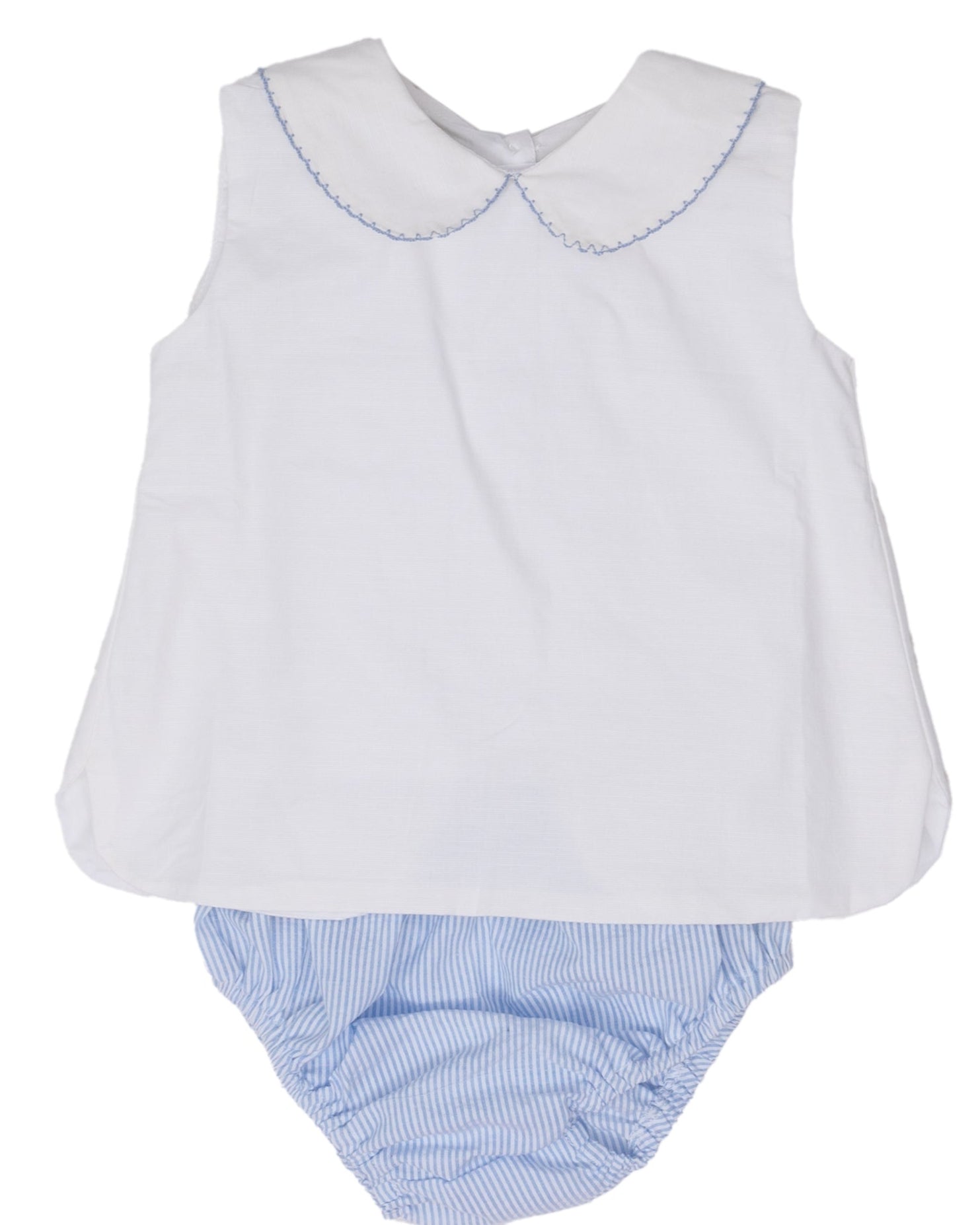 Petit Bebe Garden Puppies Periblue Stripe Diaper Set