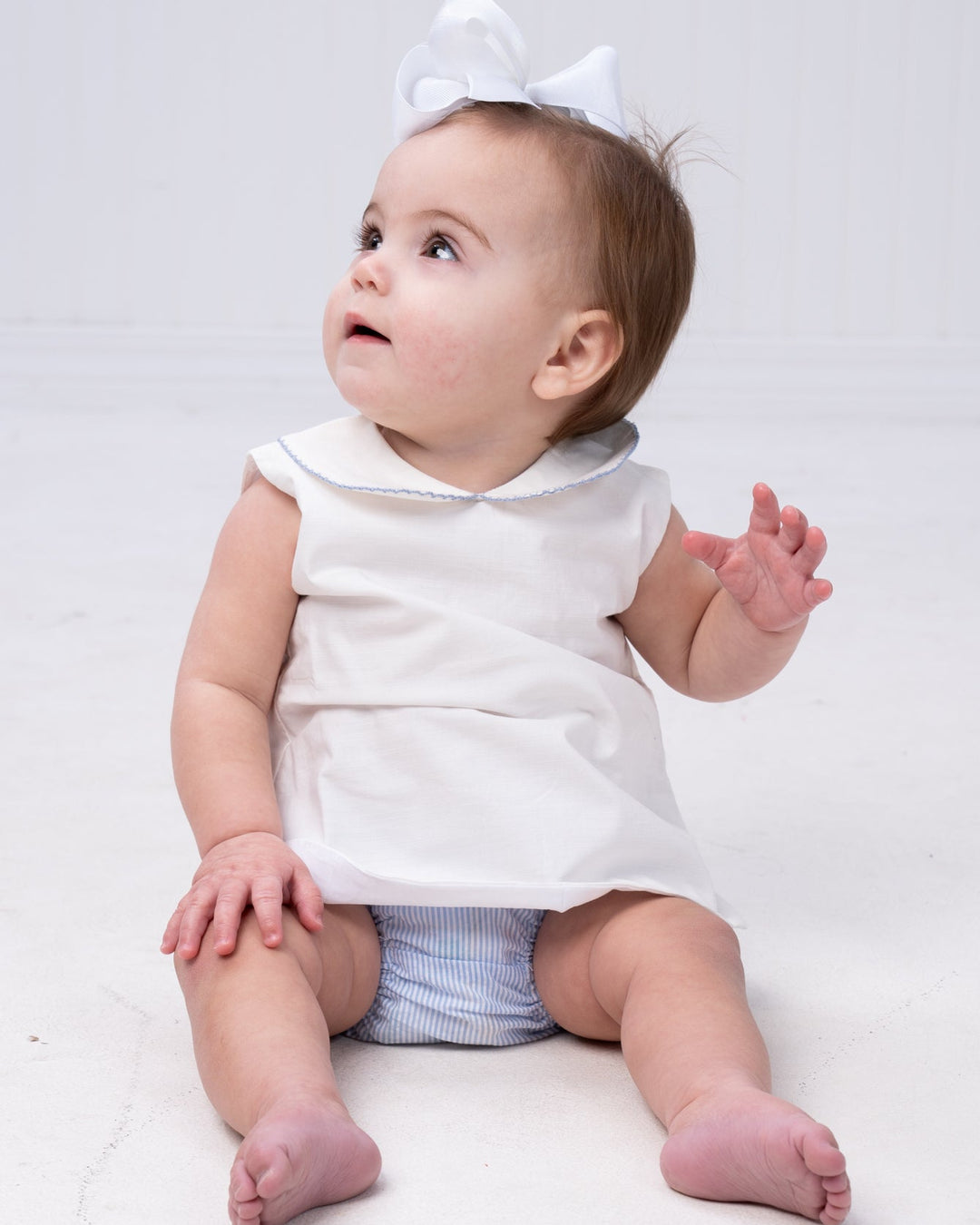 Raleigh Light Blue Stripe Diaper Set