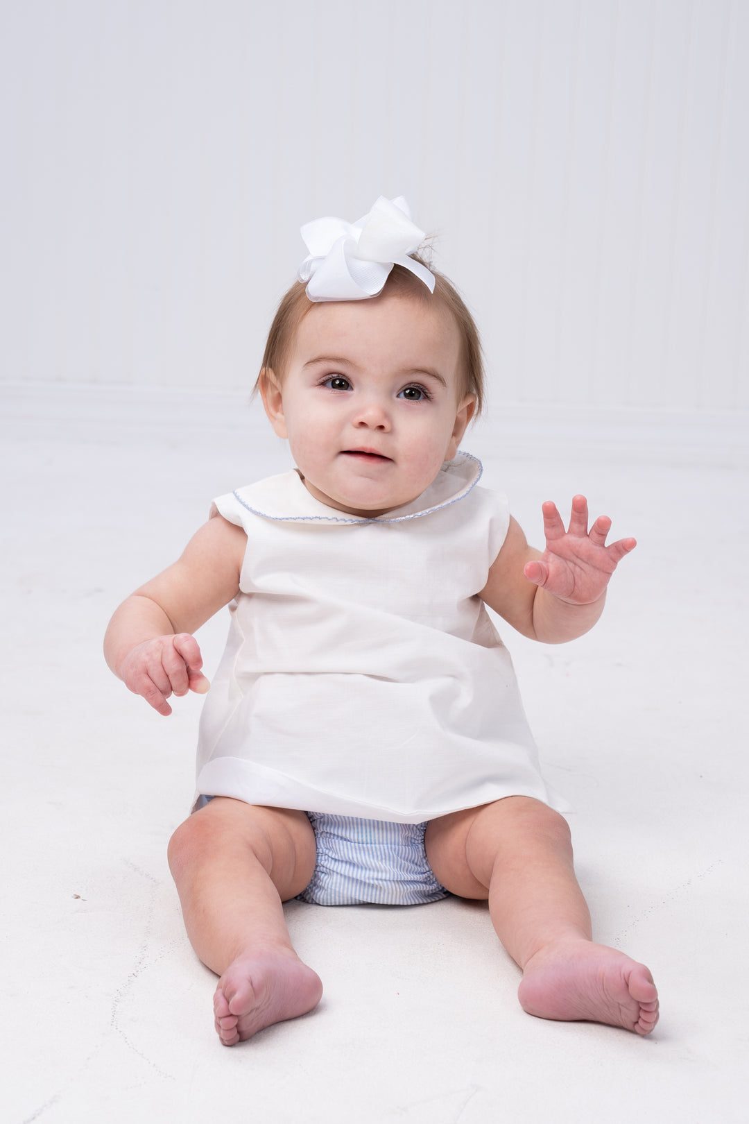 Raleigh Light Blue Stripe Diaper Set