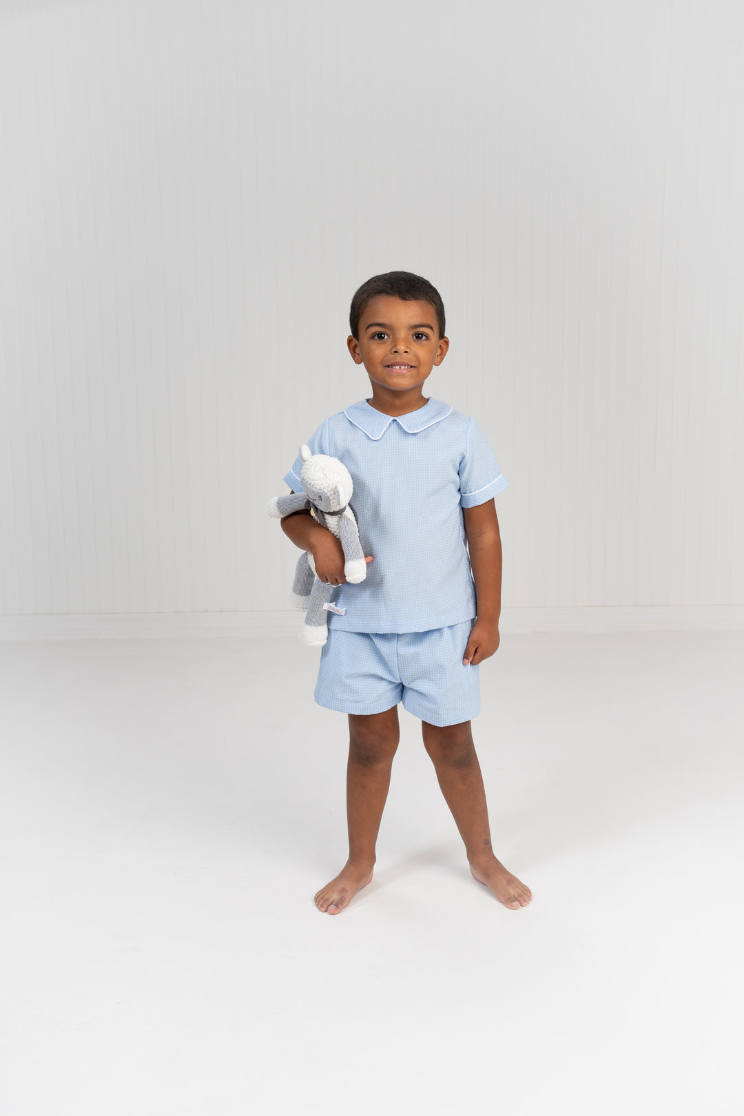 John Blue Check Short Set