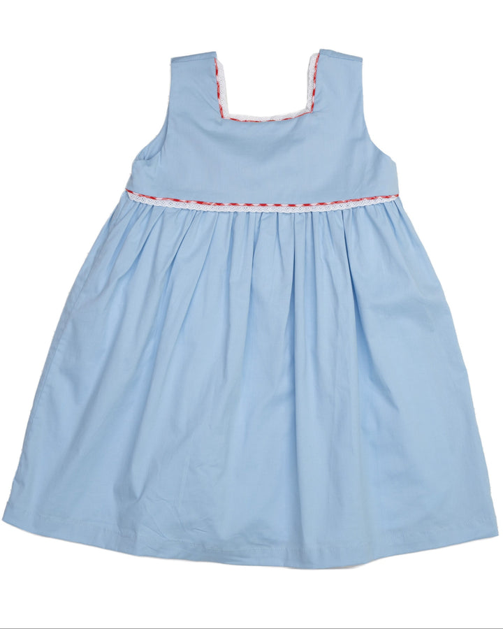 Darby Blue W/ Red Check Dress
