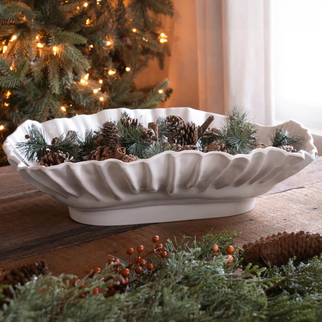 VIDA Bloom Large Rectangle Bowl- White