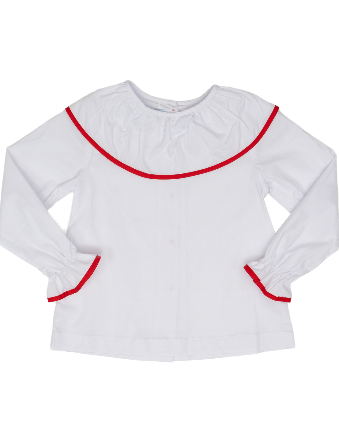Larrison Dressy Red Ruffle Collar Shirt
