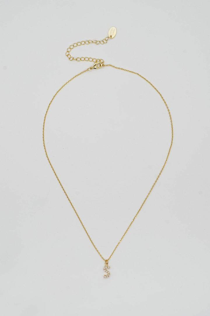 Dainty Love Pearl Initial Necklace: Holiday Favorite!: D / 15" + 3"