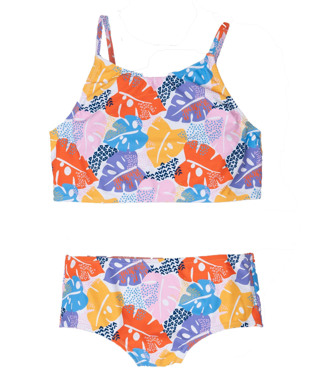 Hello Happiness Palm Leaf Two-Piece Swimsuit
