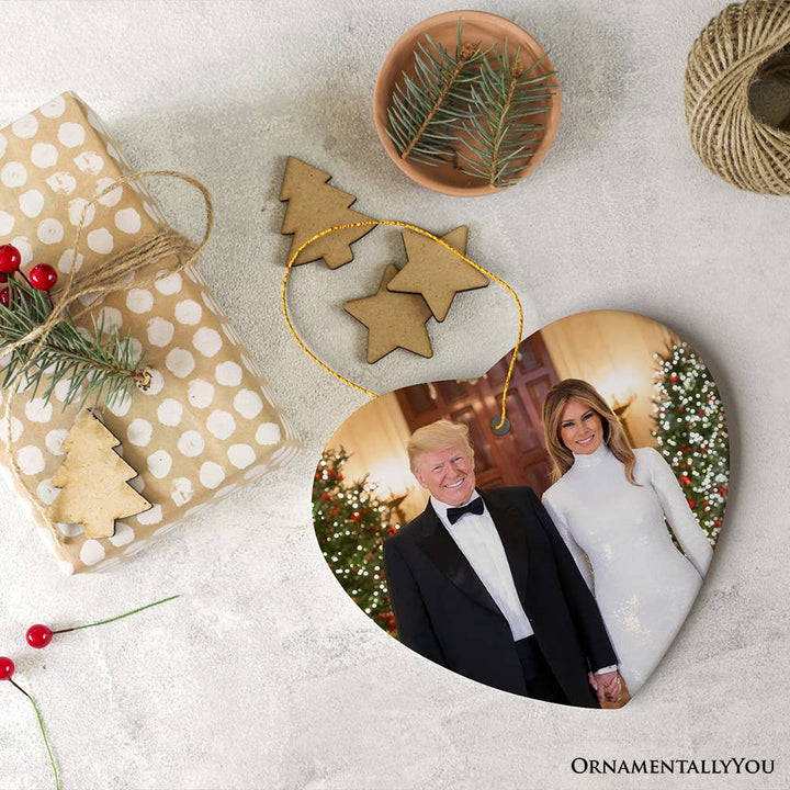 OrnamentallyYou - Donald Trump and Melania Trump Christmas Ornament