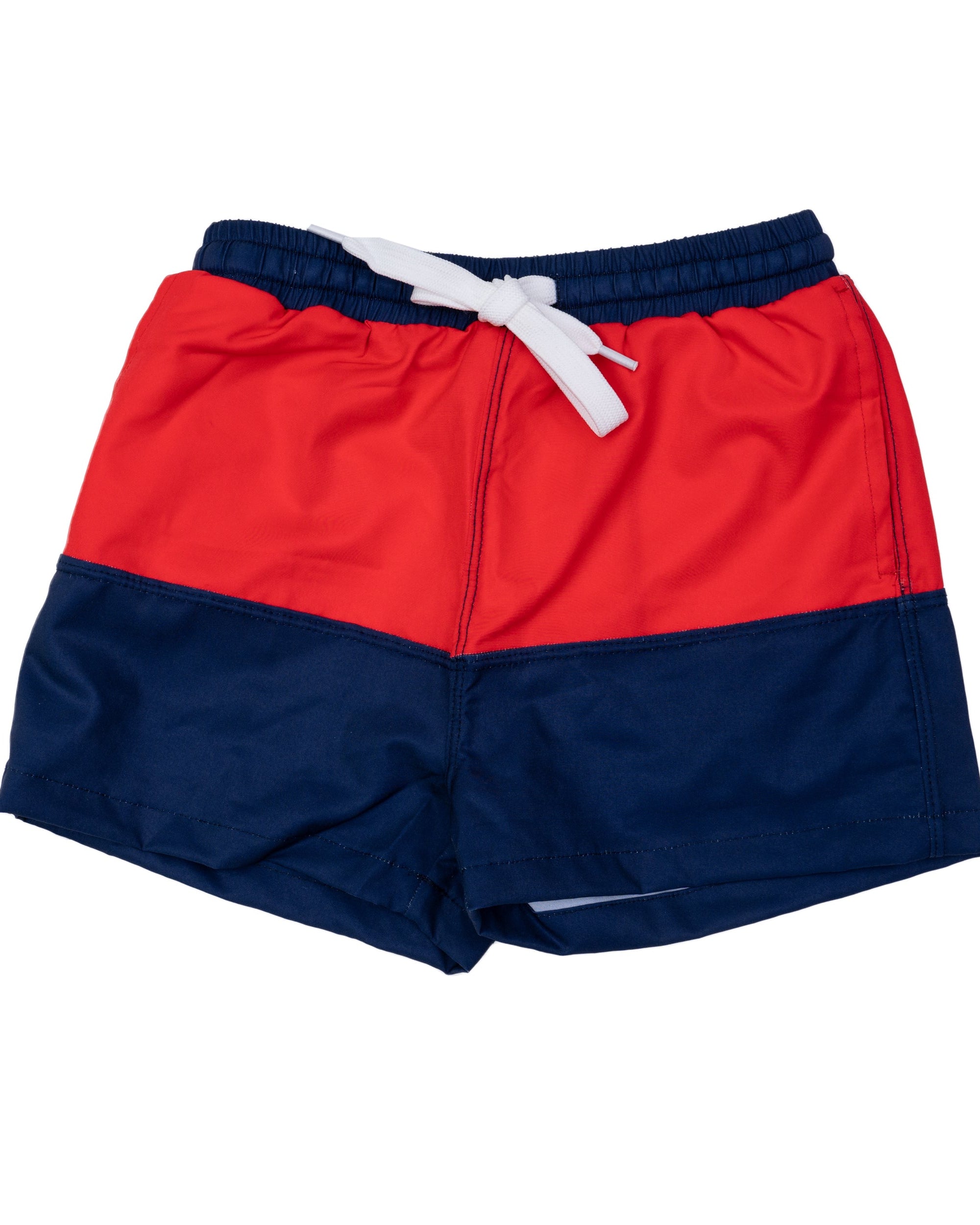 Boys Red Navy Trunks UPF50 The Oaks Apparel Co