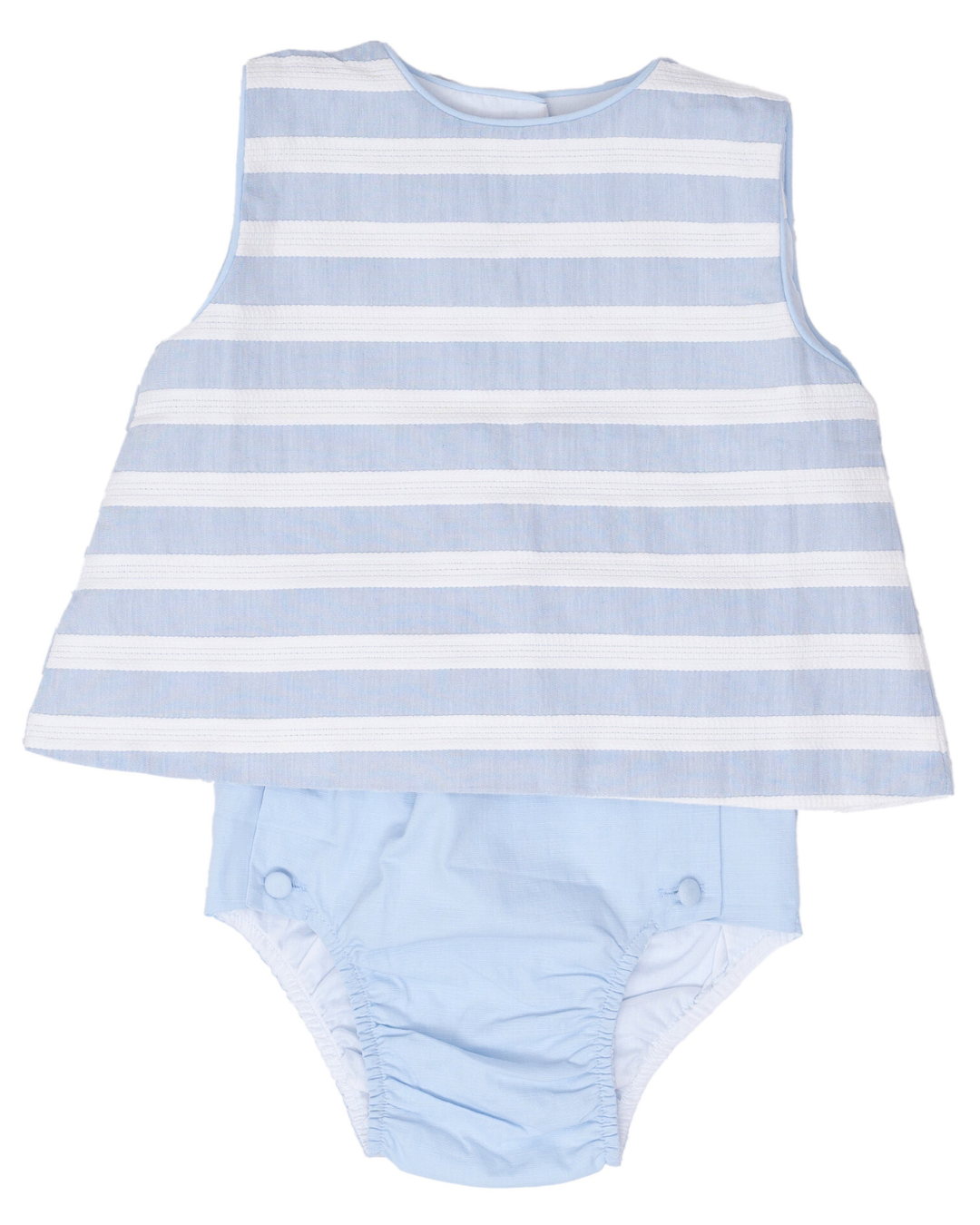 Rex Blue and White Stripe Diaper Set