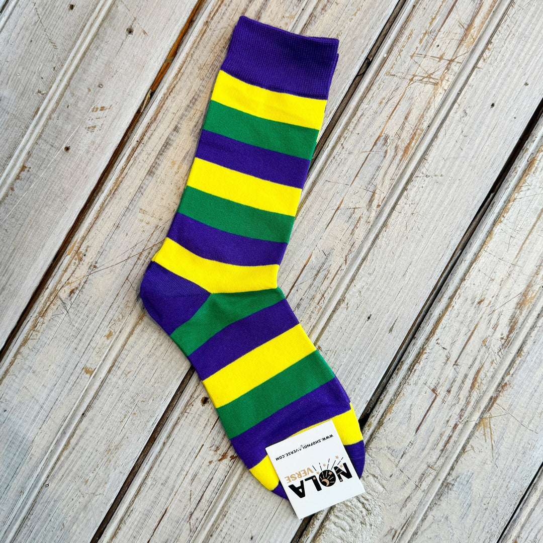 Nolaverse - Nolaverse Stripe Mardi Gras Sock