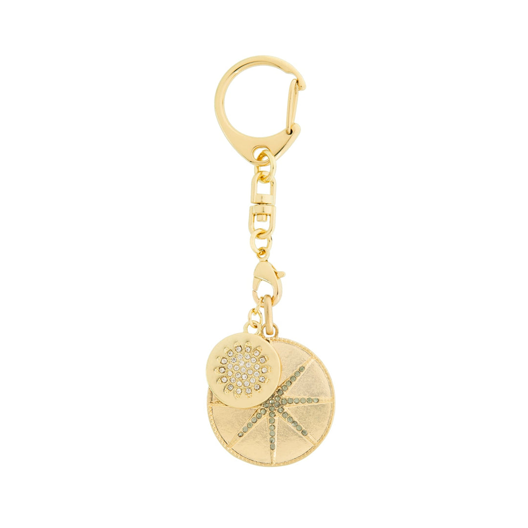 Gold Starburst Disc Handbag Charm