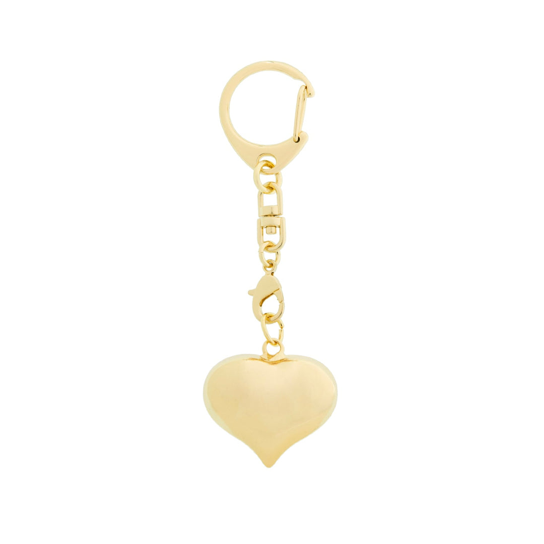 Gold Puffy Heart Handbag Charm