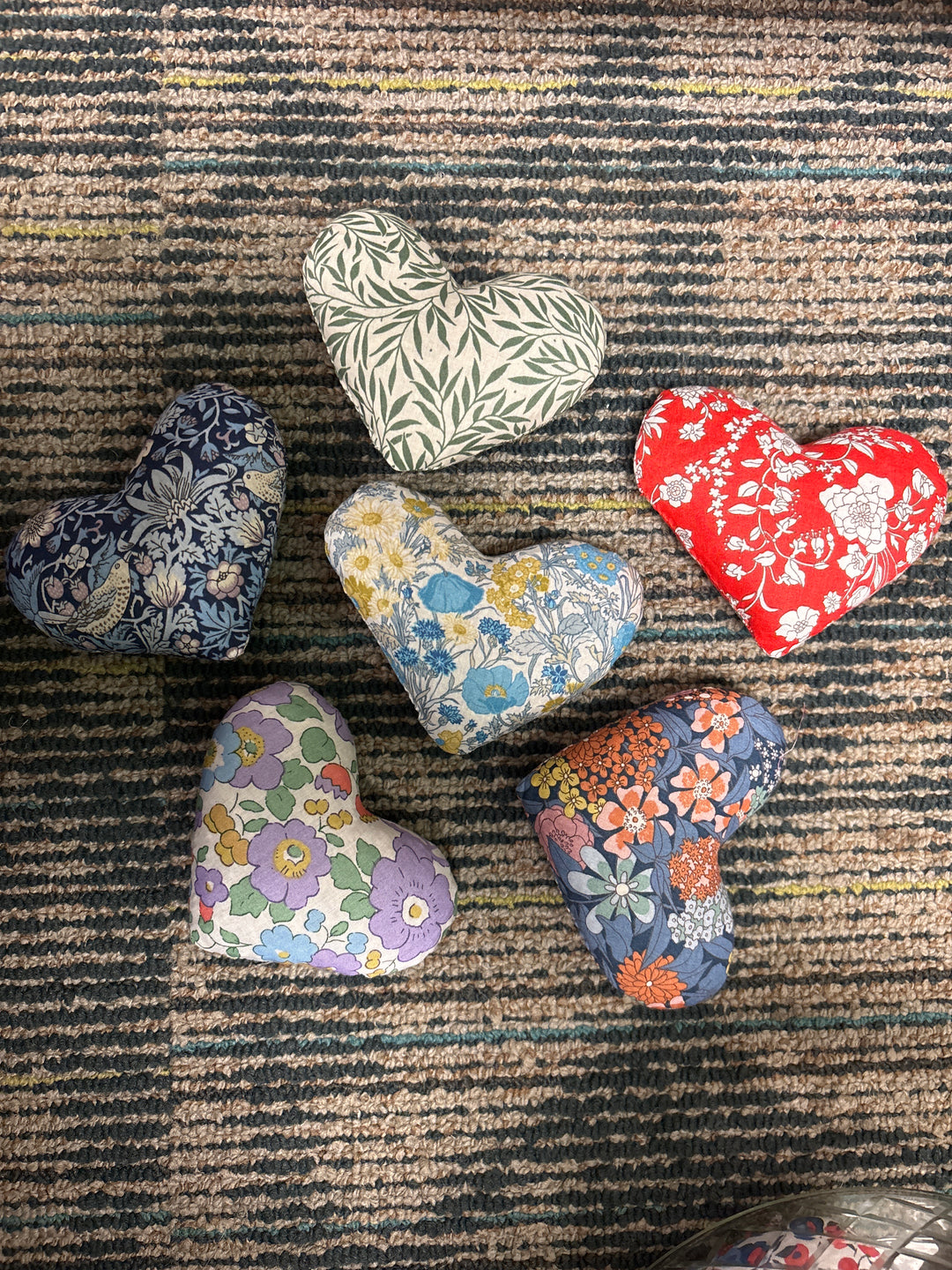 assorted scented heart cushions