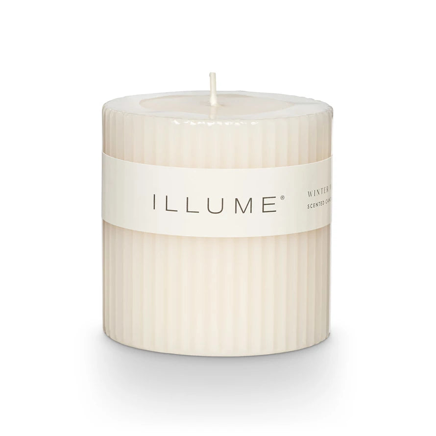 Winter White Small Fragranced Pillar Candle