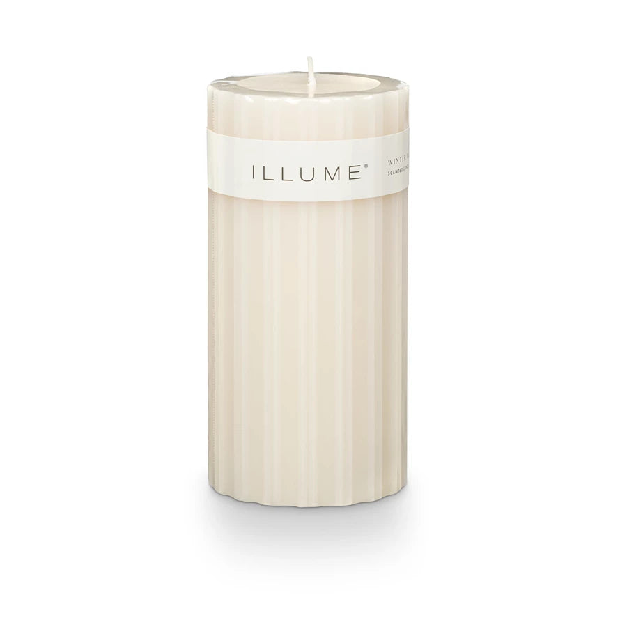 Winter White Medium Fragranced Pillar Candle