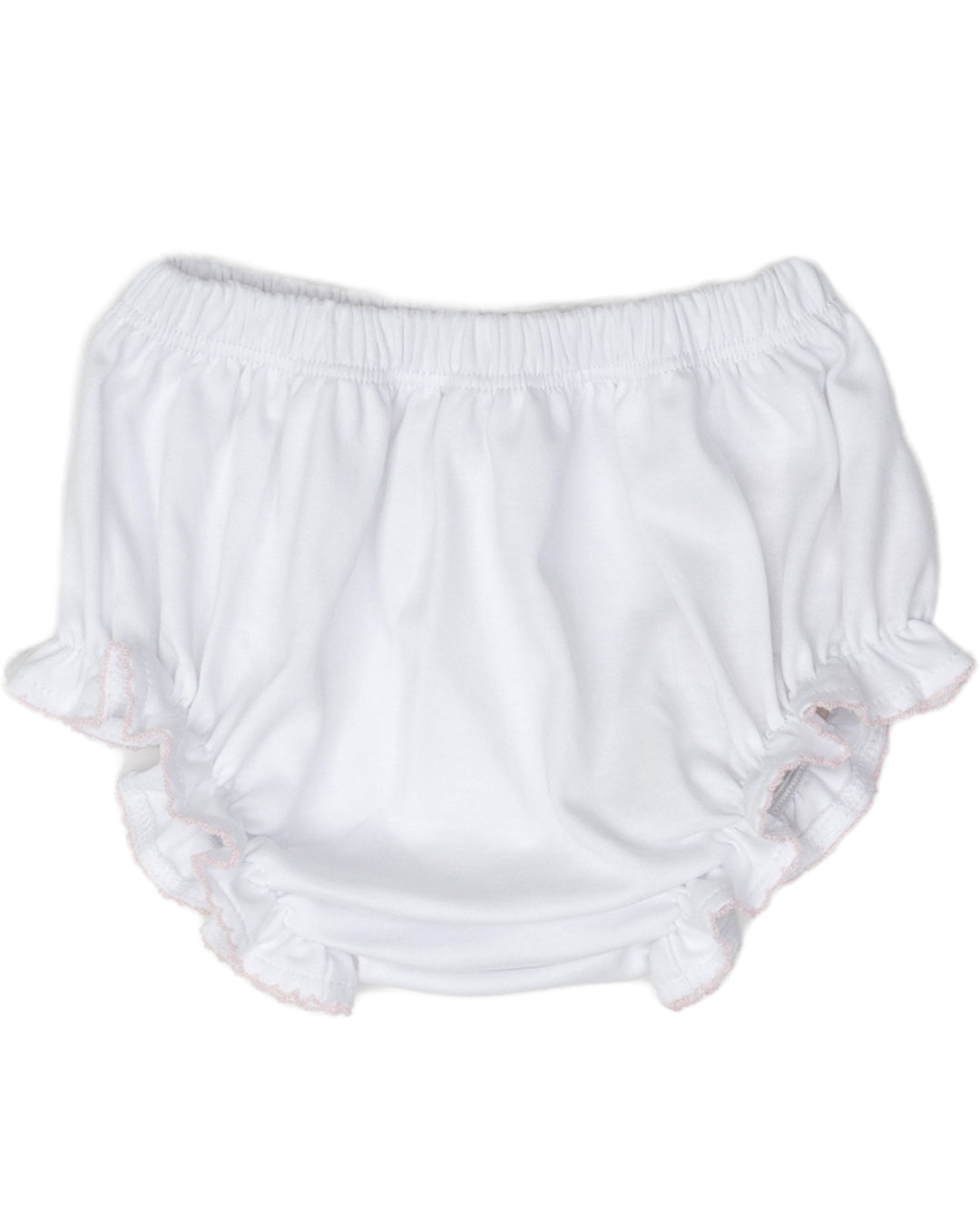 White W/ Lt. Pink Moonstitch Bloomers
