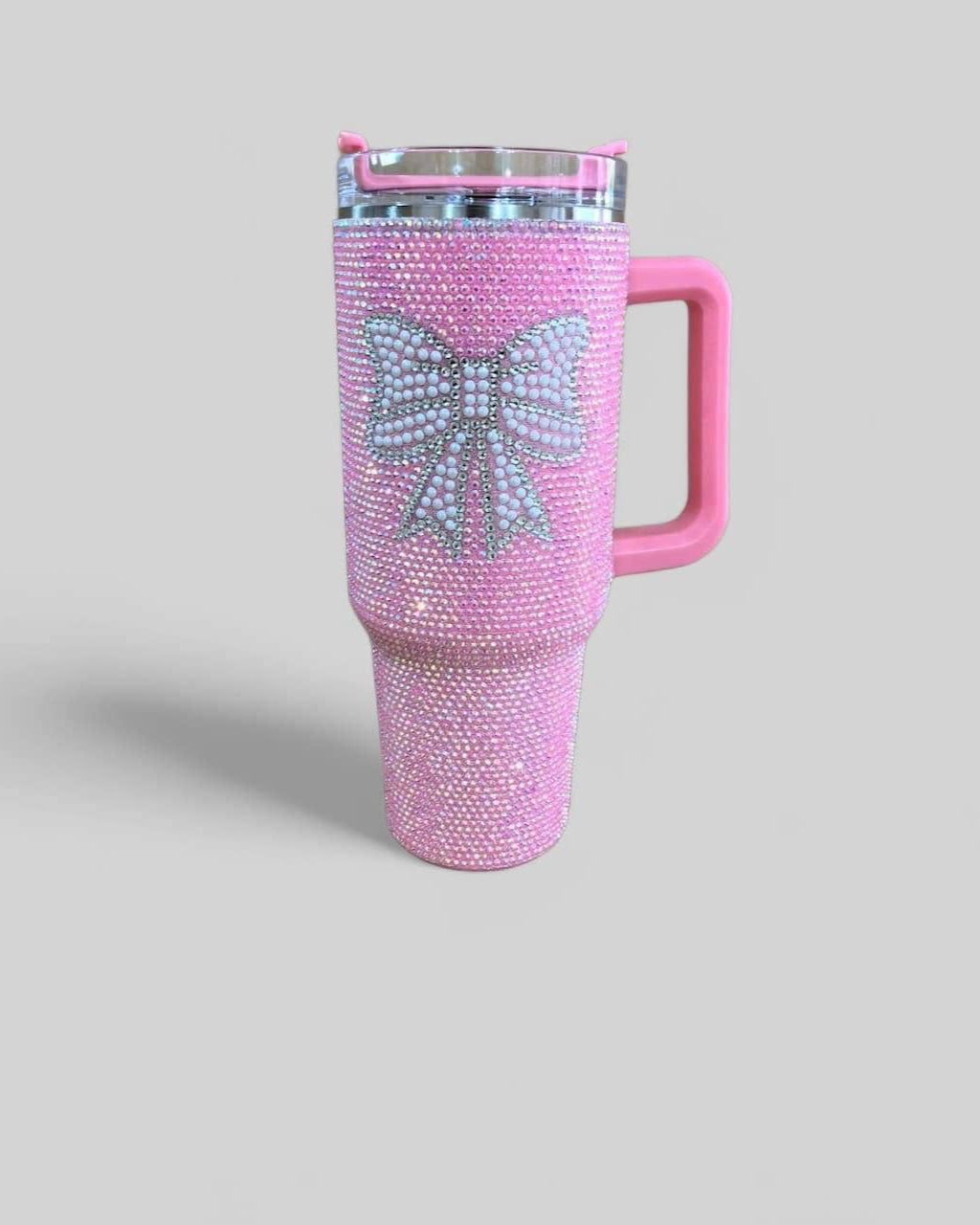 Beauty Stash - Pink Bling Bow 40 ounce Insulated Tumbler