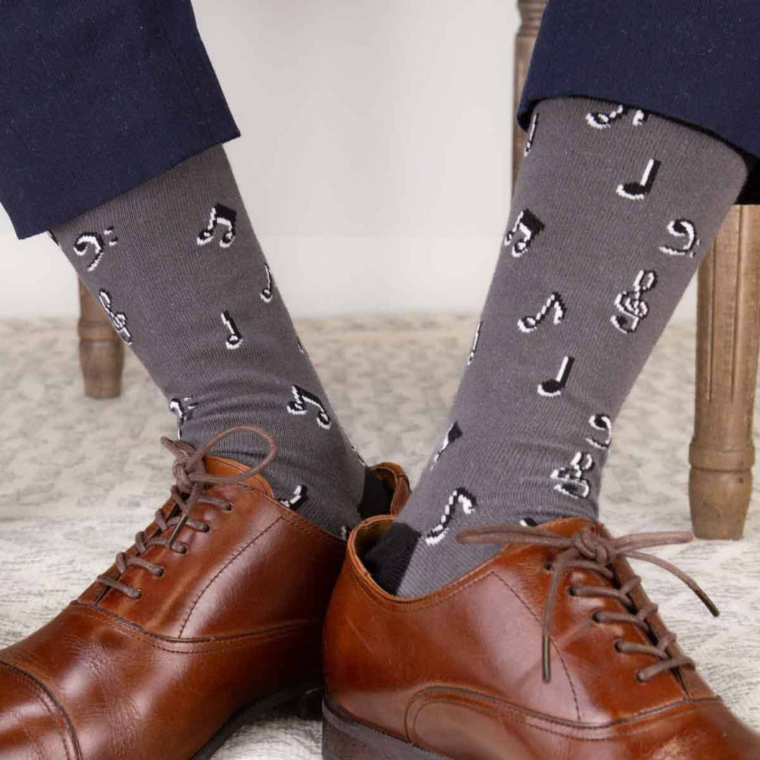 The Royal Standard - Men's Musical Socks Gray/Black One Size