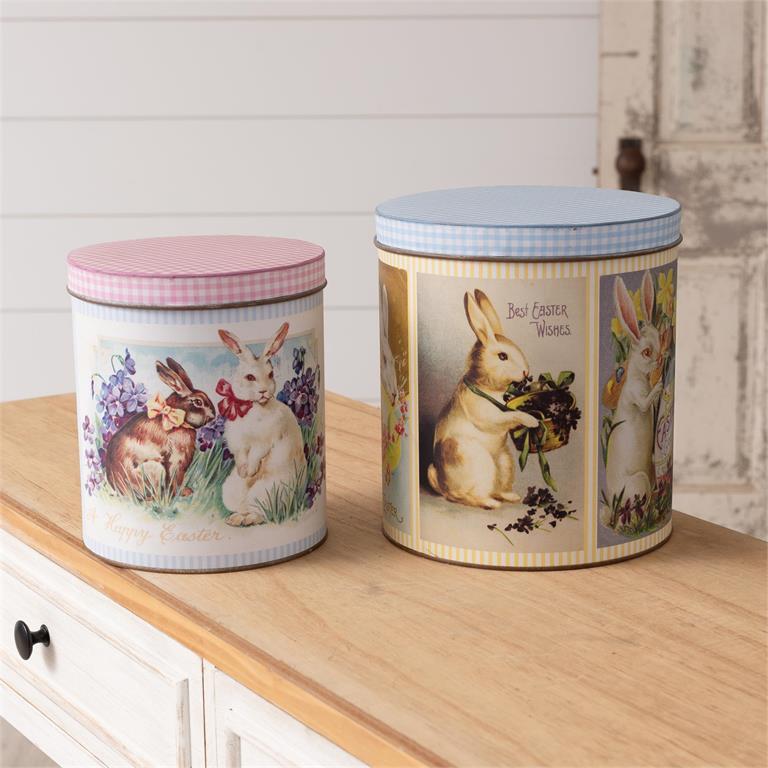 Vintage Easter Postcard Tins