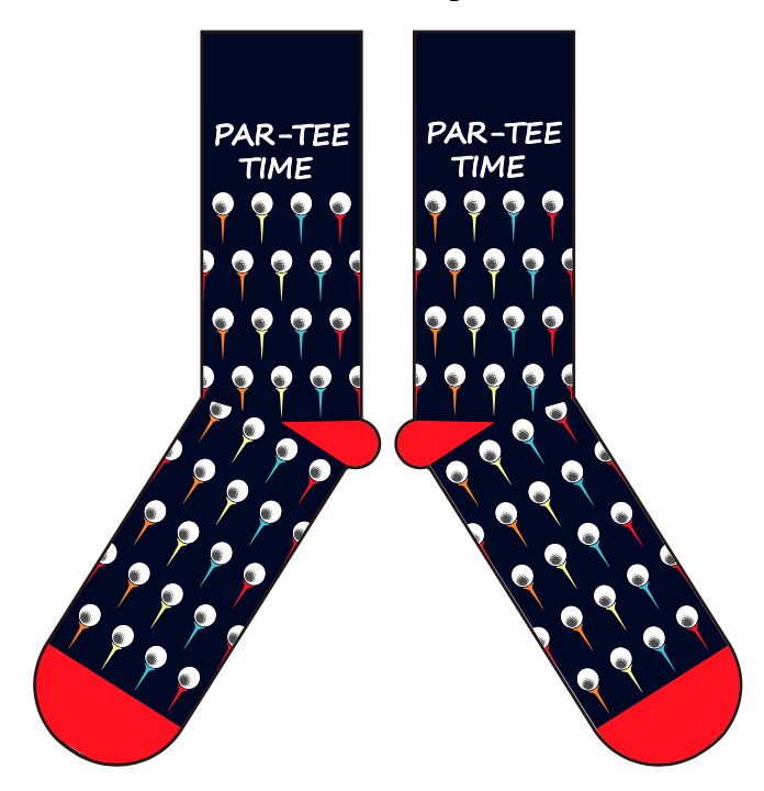 Barrel Down South - Par-Tee Time Golf Socks Funny Golfing Gift Socks
