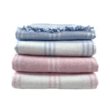 A Soft Idea Window Pane Check Flannel with Fringe