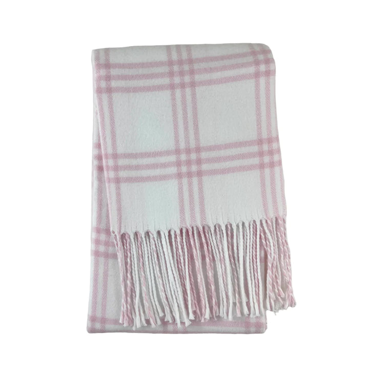 A Soft Idea Window Pane Check Flannel with Fringe