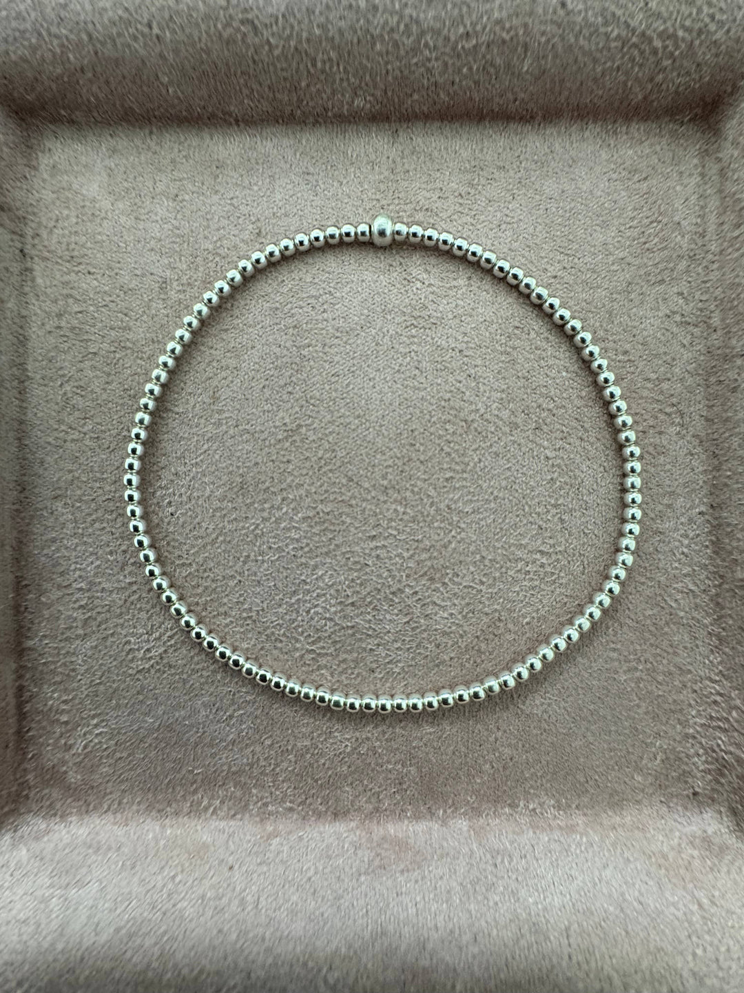 2MM Classic Ball Bead Bracelet - Waterproof: Gold Filled / Stretchy 6.5"