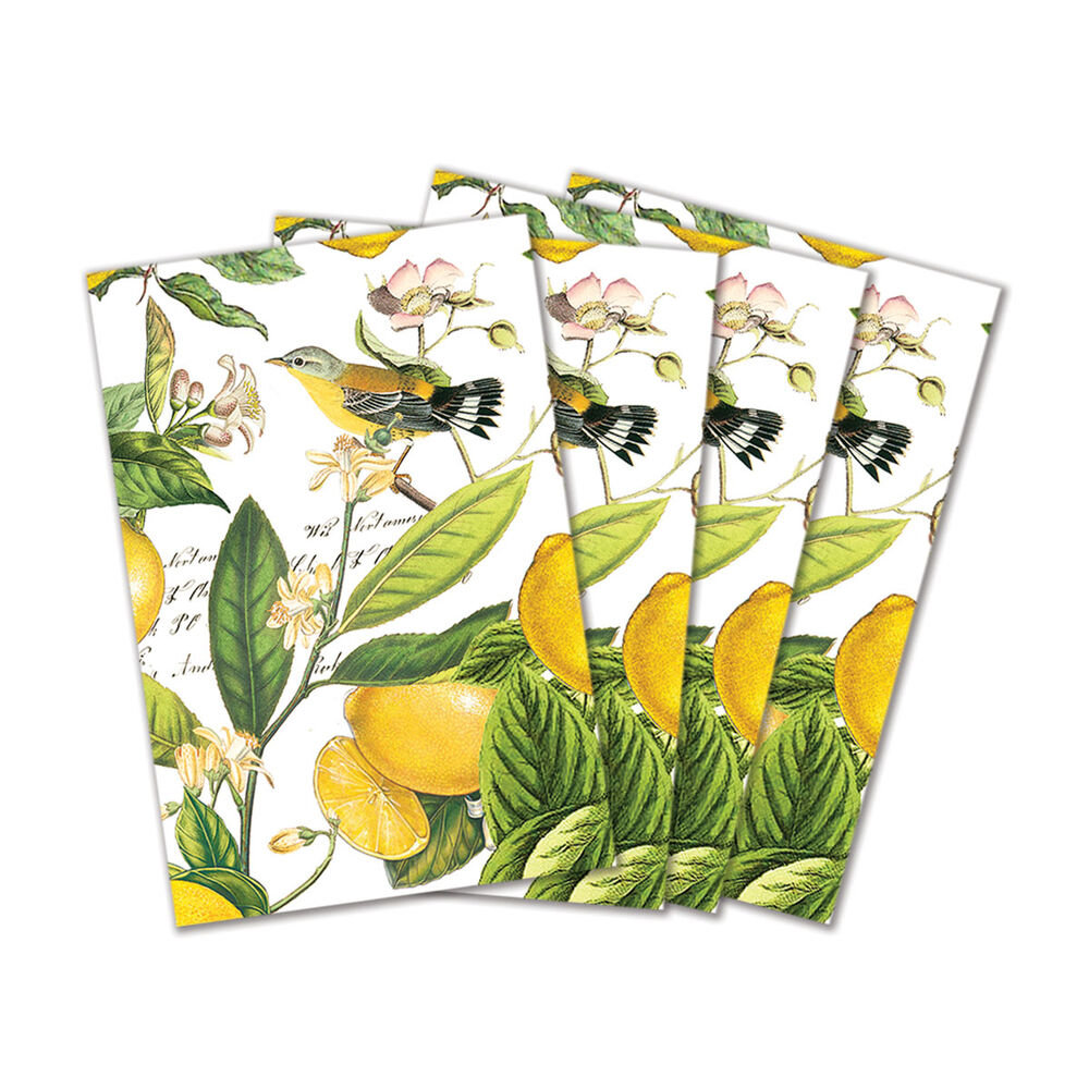 Lemon Basil Cotton Table Napkins - set of 4