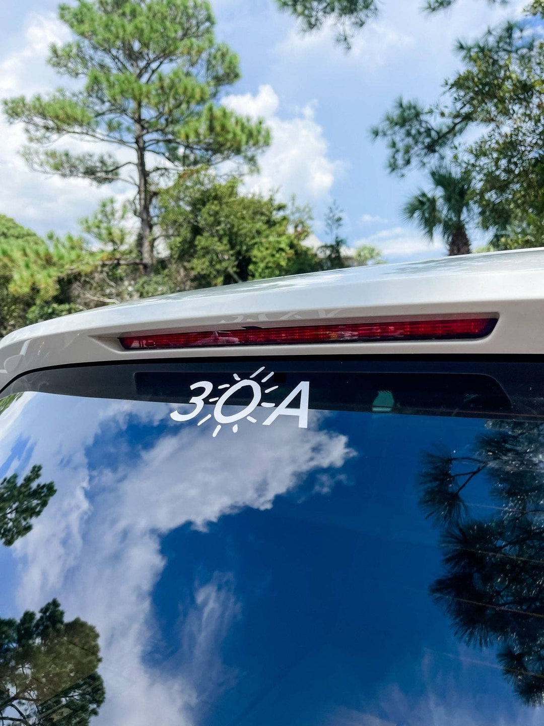 30A Gear - 30A White Vinyl Sticker