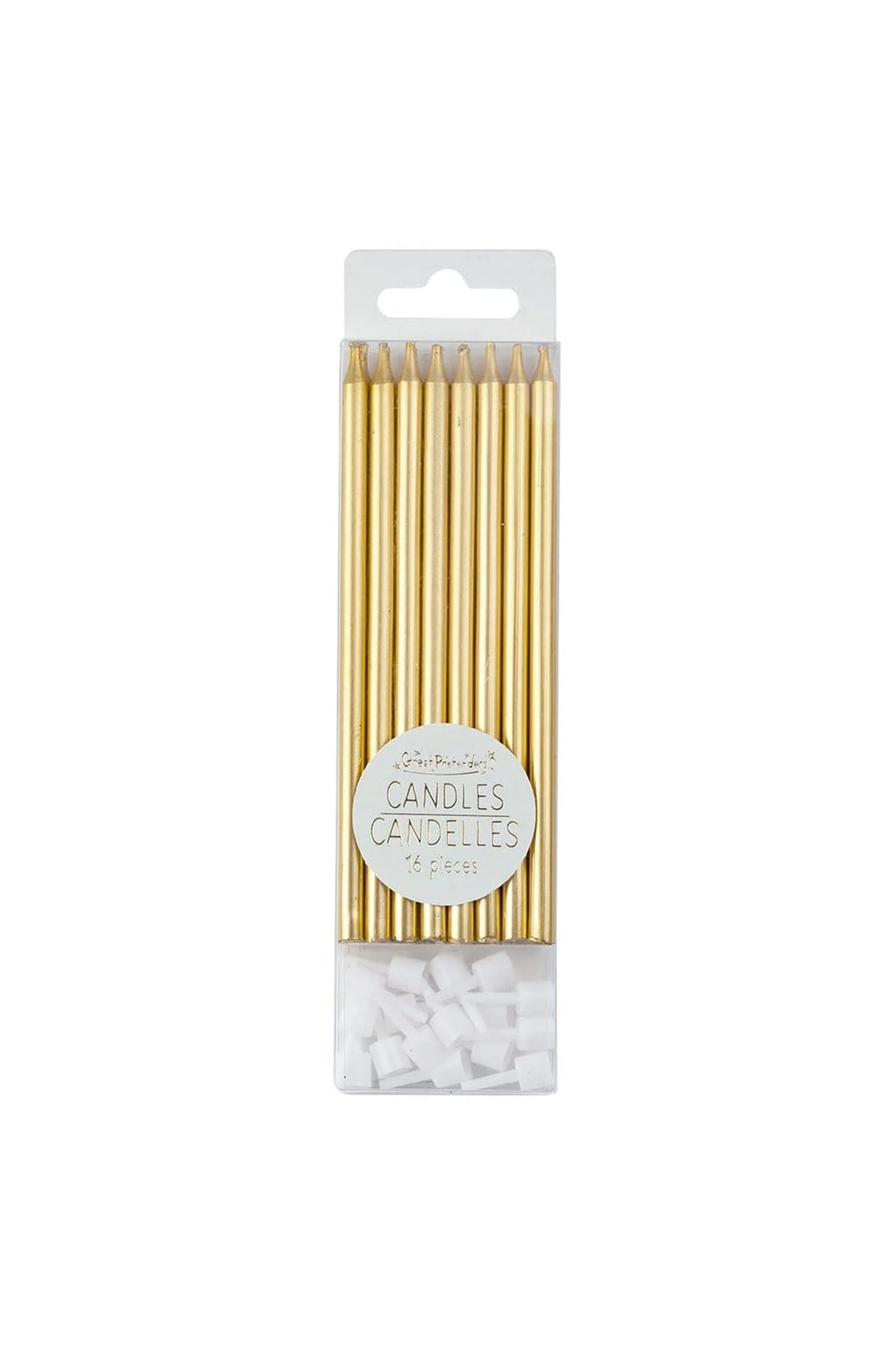 Metallic Gold Candles 5"