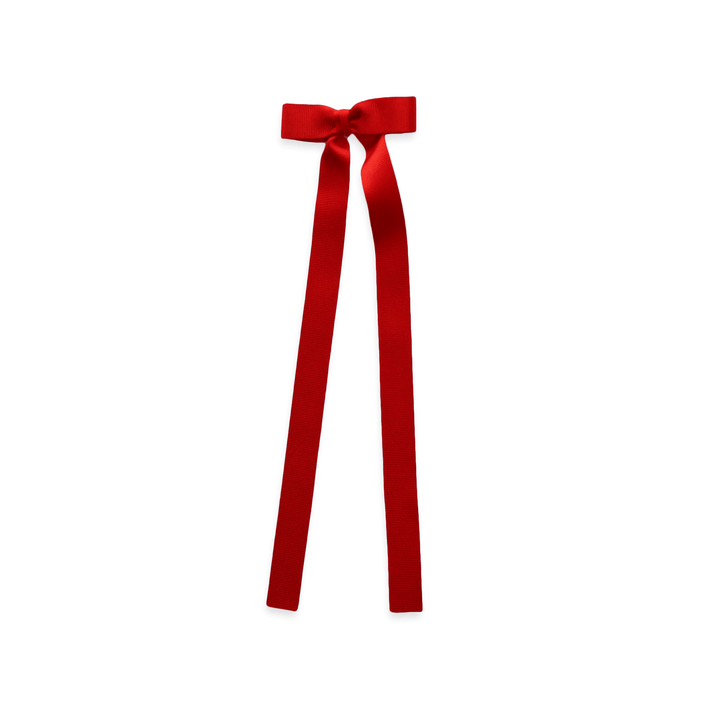 Eva's House Snap Clip - Grossgrain Long Tail Bow - 9 inches