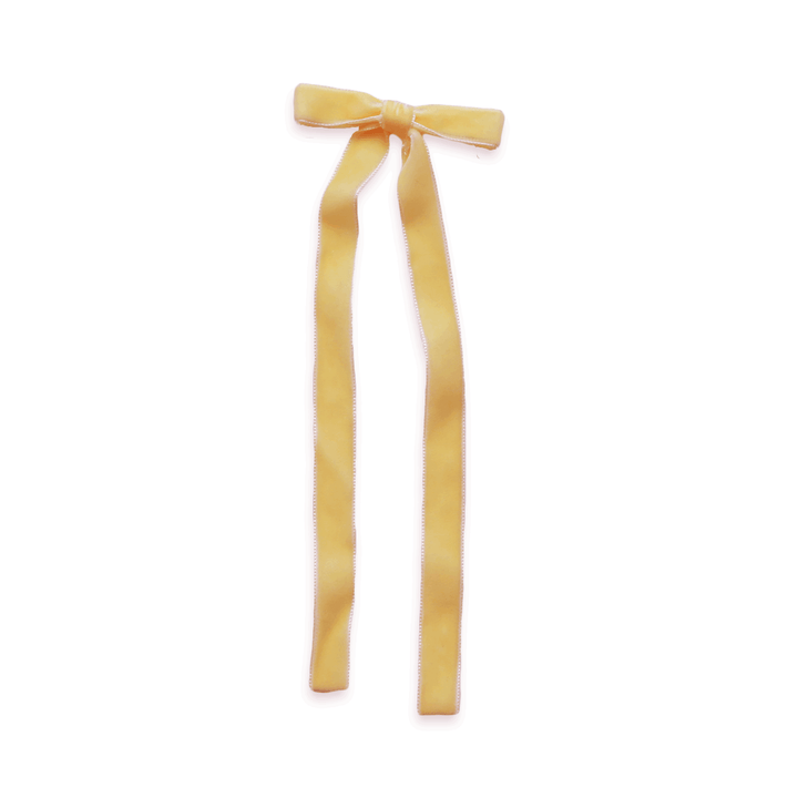 Eva's House Snap Clip - Long Tail Velvet Bow - 9 inches