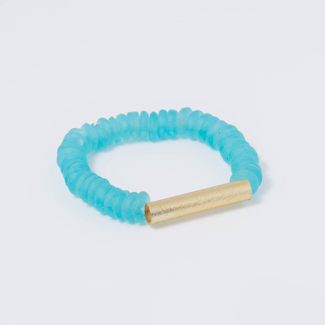 Caribbean Aqua Seascape Gold Bar