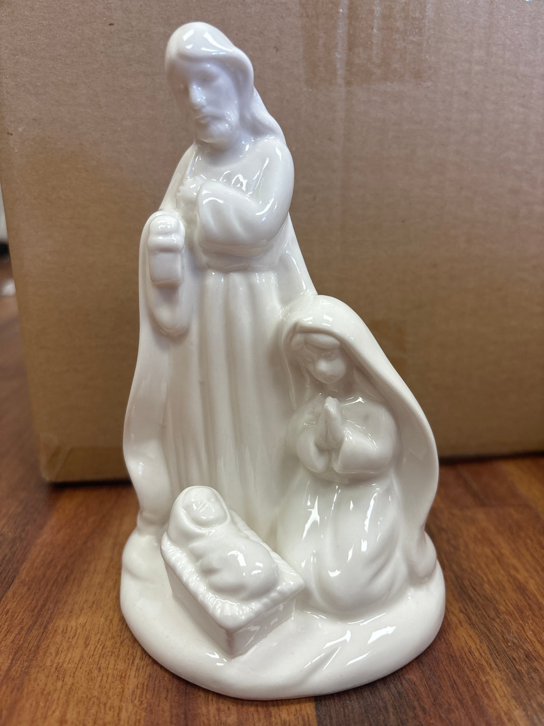 Stoneware Holy Family, White