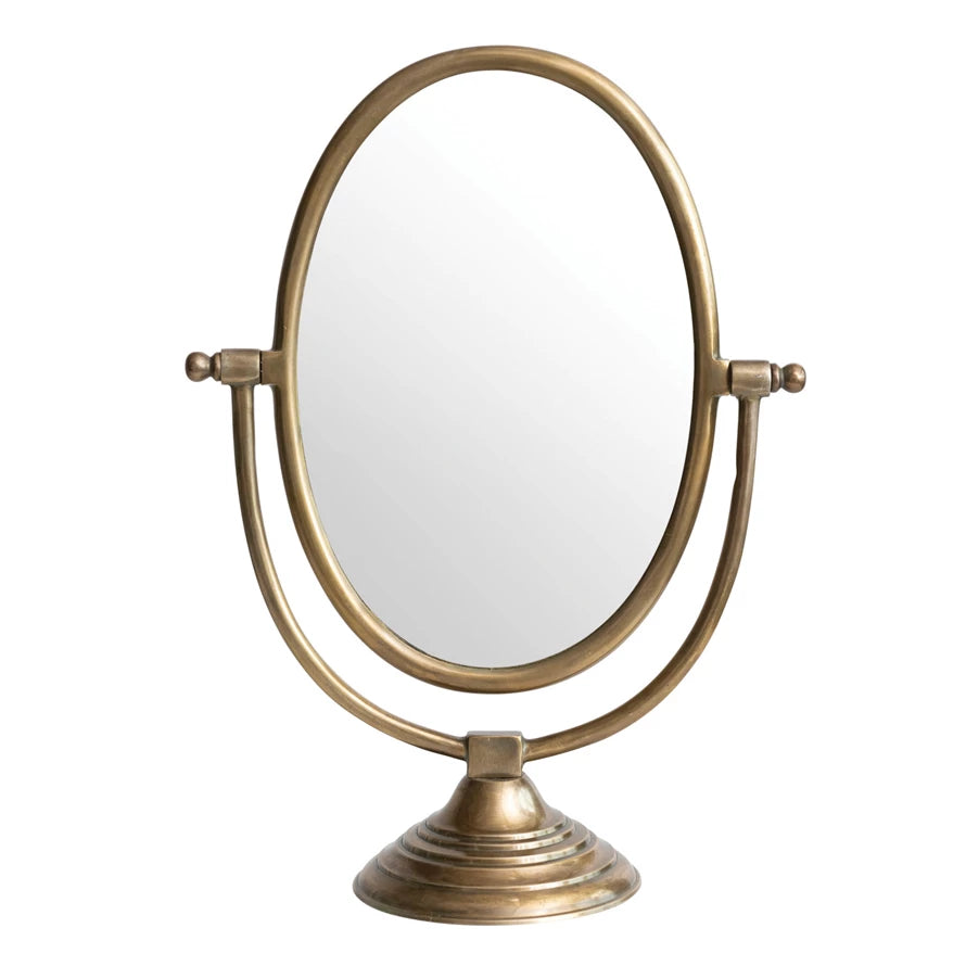 15-1/2"W x 21"H Aluminium Framed Mirror on Stand
