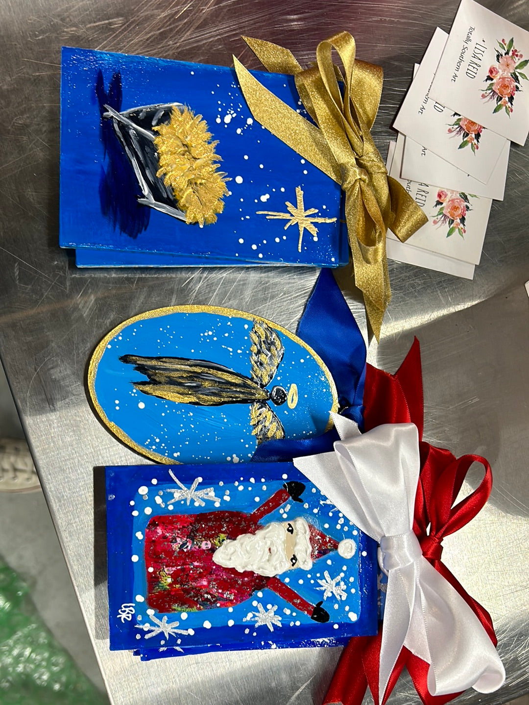 Lisa Reid Handpainted wooden ornaments
