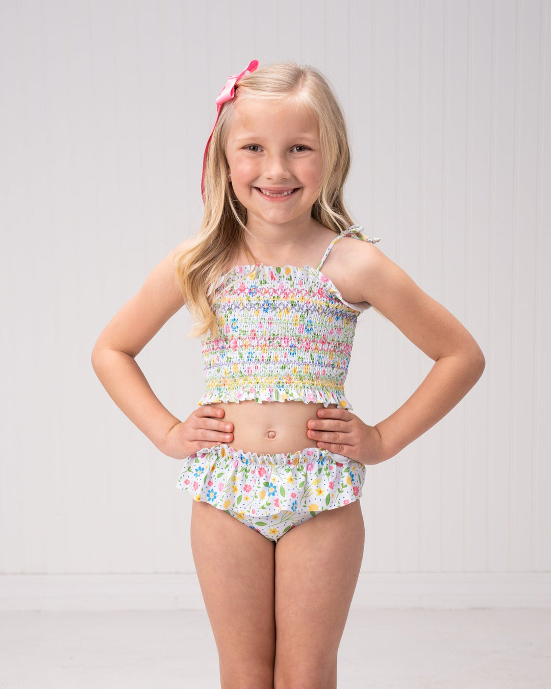 Santa Rosa Petite Floral Two Piece Swimsuit