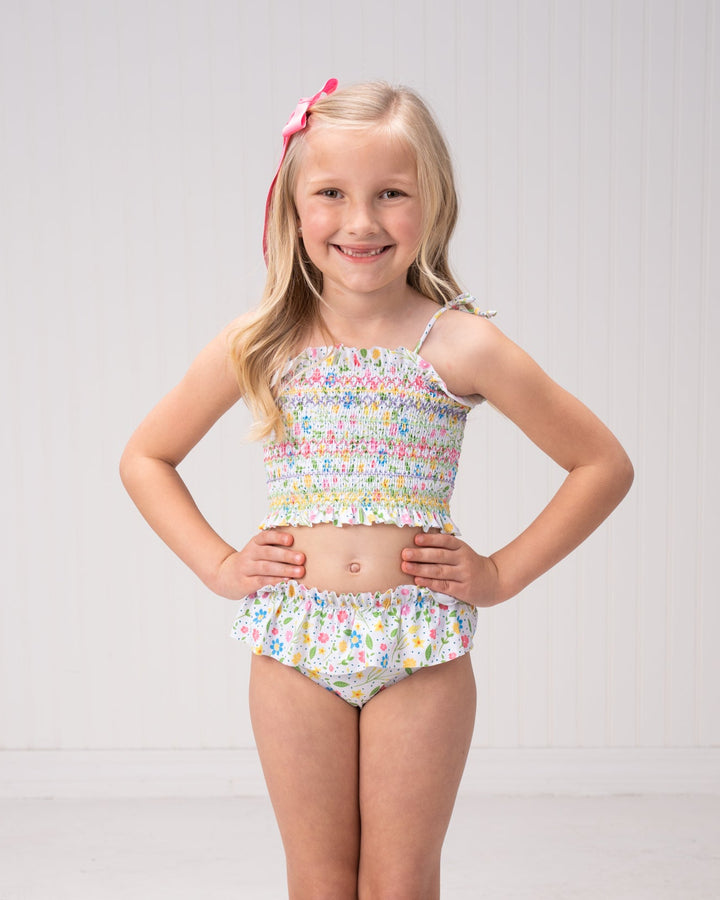 Santa Rosa Petite Floral Two Piece Swimsuit