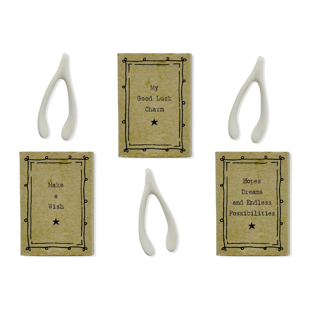 Wish Bone in Matchbox w/ 3 Sayings