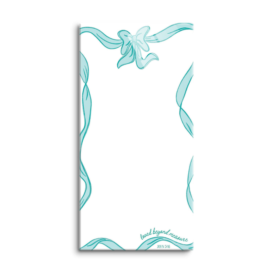 8x16 Glass Dry Erase-Blue Bows Loved Beyond Measure