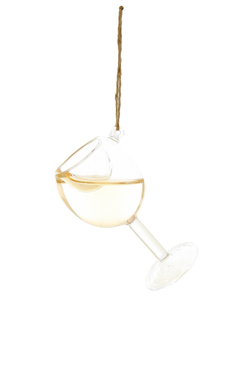 GLASS OF WINE-CHARDONNAY ORNAMENT
