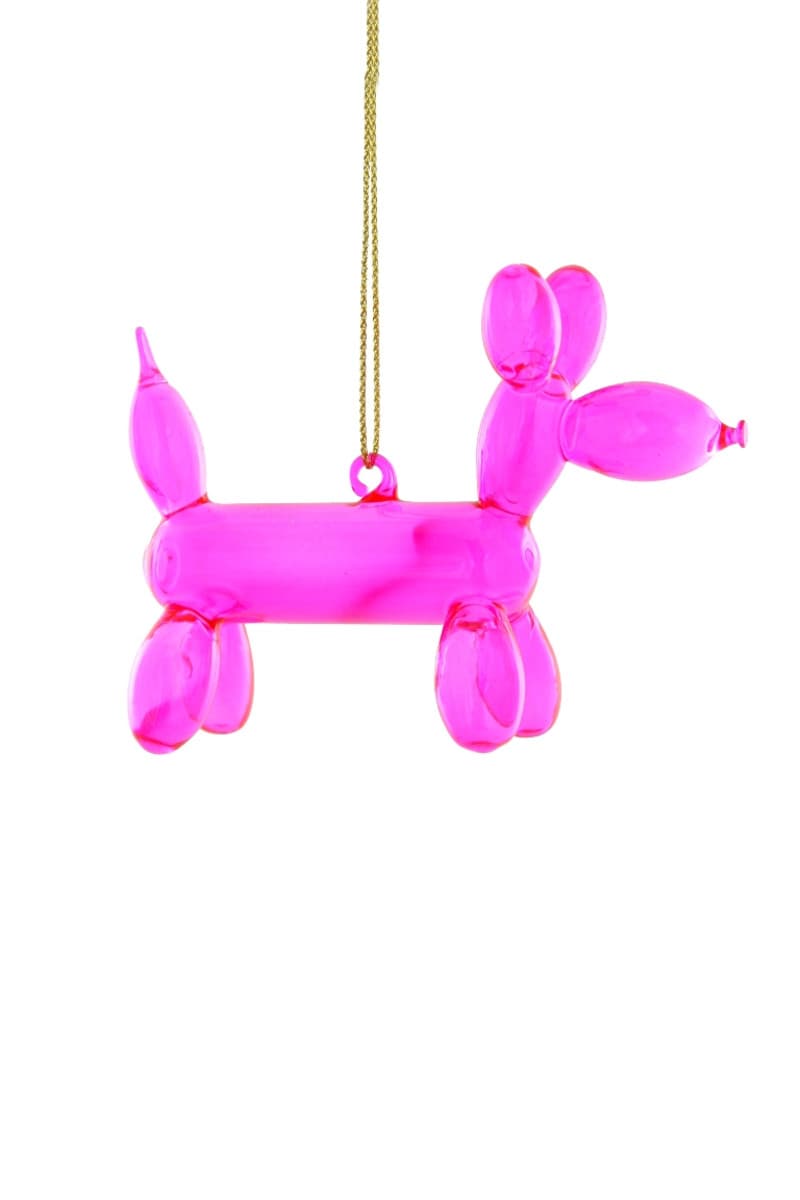 BALLOON PUP-PINK ORNAMENT