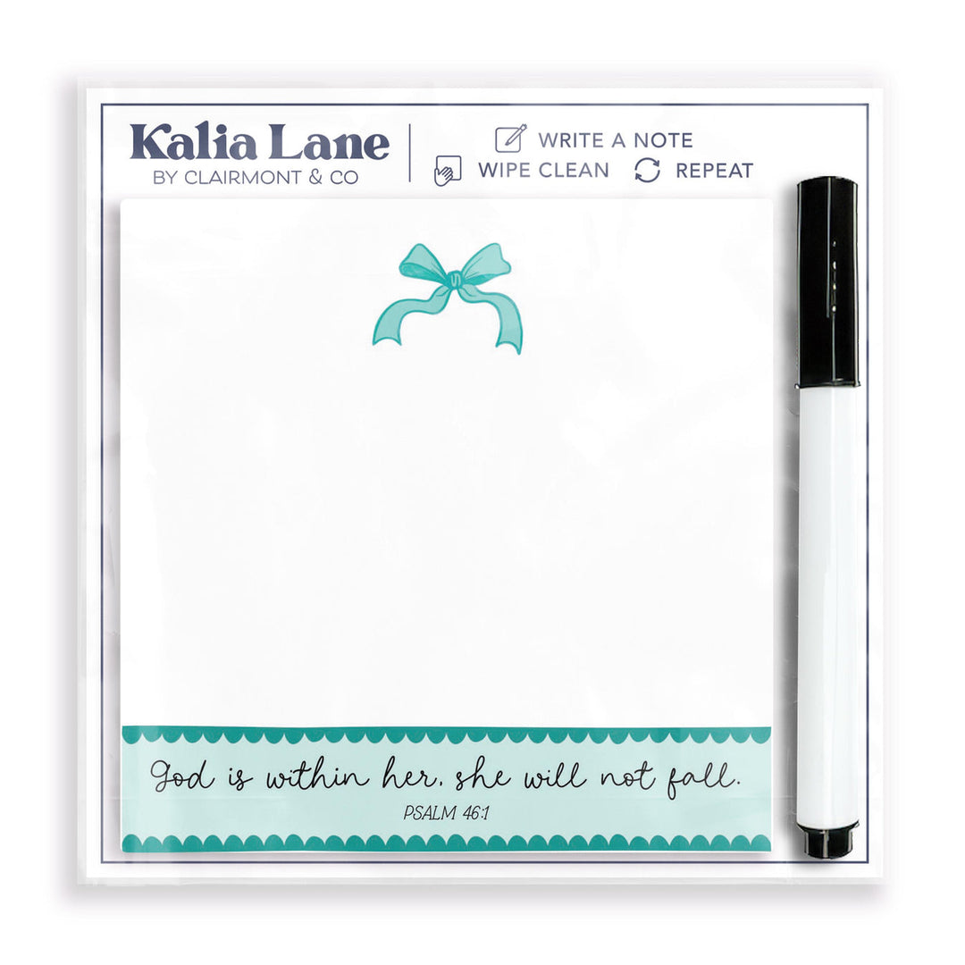 4x4 Clear Reminder Kalia Lane-Blue Bows God Is Within Her