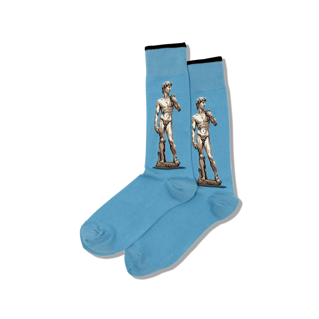 HOTSOX MEN'S MICHELANGELO'S DAVID CREW SOCKS